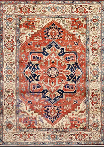 Handmade Persian rug from Bhadohi