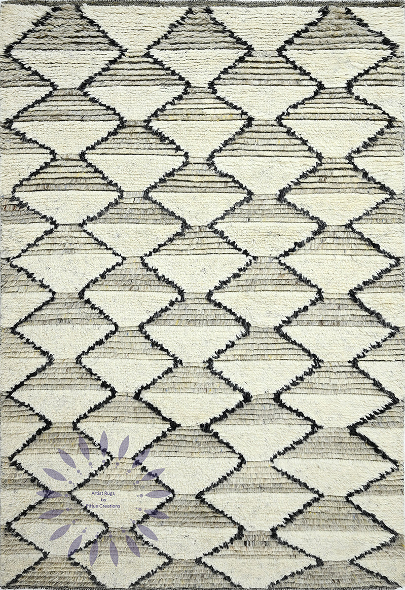 Hand knotted wool rug