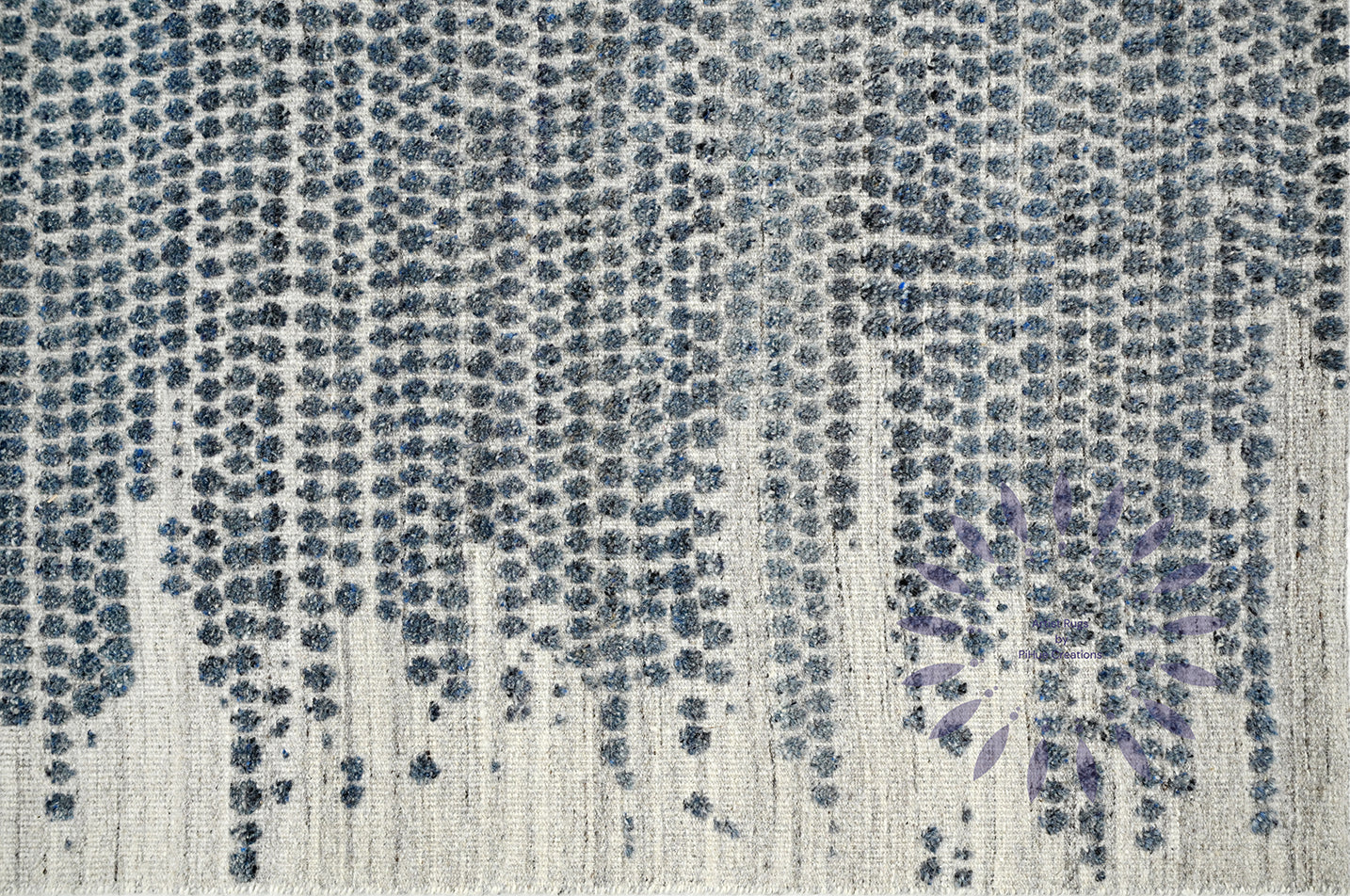 Nordic Elegance Silver Honeycomb Handknotted Kilim Rug for Living Room, Bedroom 50 - Rug Artist 