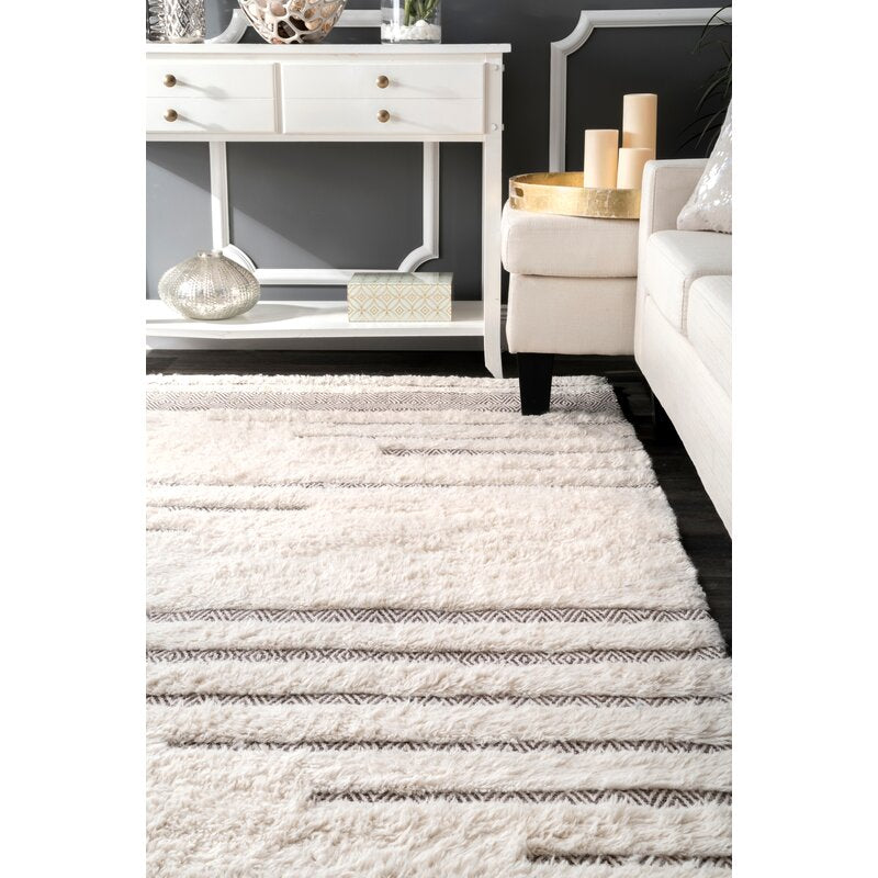 Zellige Rhythm Moroccan Handmade rug made from Himalayan wool - Living Room rug PihueCreations174 - Rug Artist 