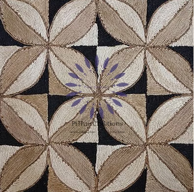 Abaca Hand-Embroidered Starburst Rug