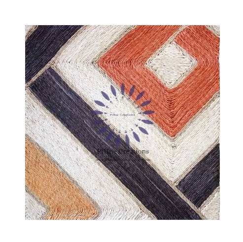 Abaca Handwoven Overlapping Diamonds Rug