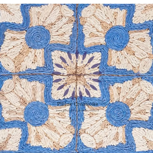 Abaca rug Blue