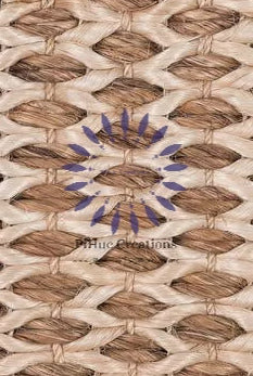 Natural Two-Tone Abaca Interlocked Braid Rug
