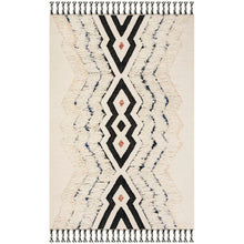 Load image into Gallery viewer, Handmade Moroccan Wool Rug Black and White
