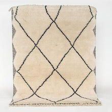 Load image into Gallery viewer, Buy beni Ourain rug Moroccan Style Handknotted From Merino Wool shaggy bedroom rug
