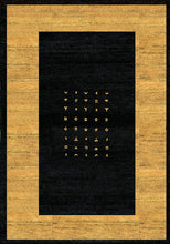 Load image into Gallery viewer, Handmade Golden and Black Bamboo Silk Rug - Custom Made to Order rug
